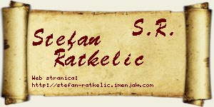 Stefan Ratkelić vizit kartica